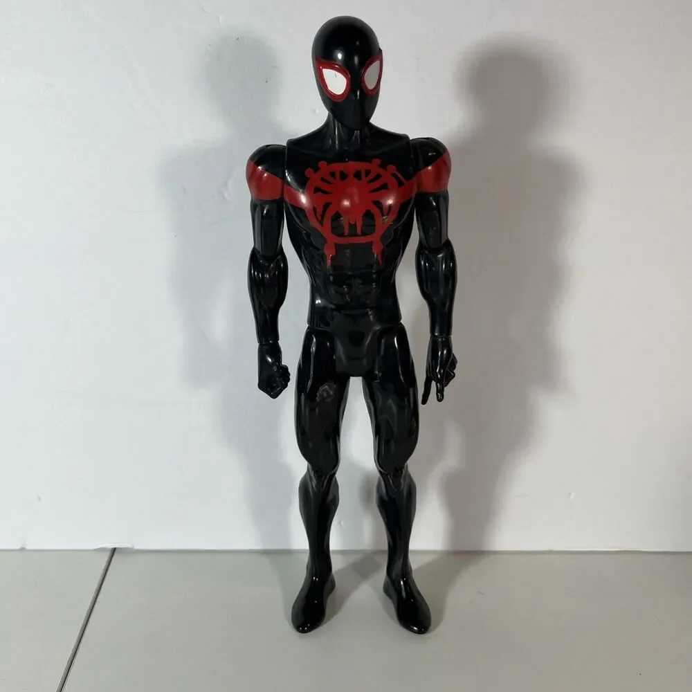 Marvel Spider-Man Miles Morales Black Suit Action Figure 12” Hasbro Titan Hero